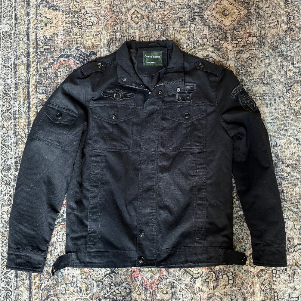 YXP Jacket Men's Size Large Black Military Field Coat Tactical Utility Outdoors